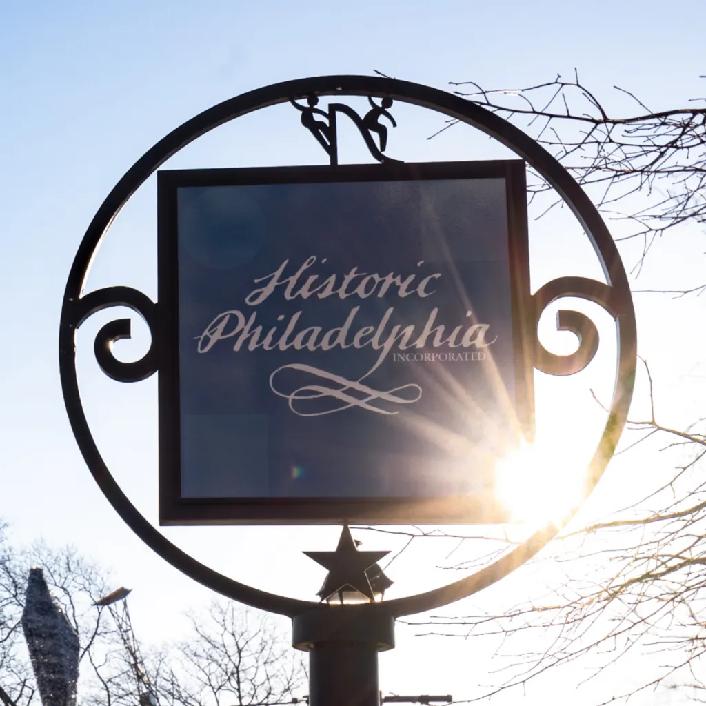 A sign that says Historic Philadelphia
