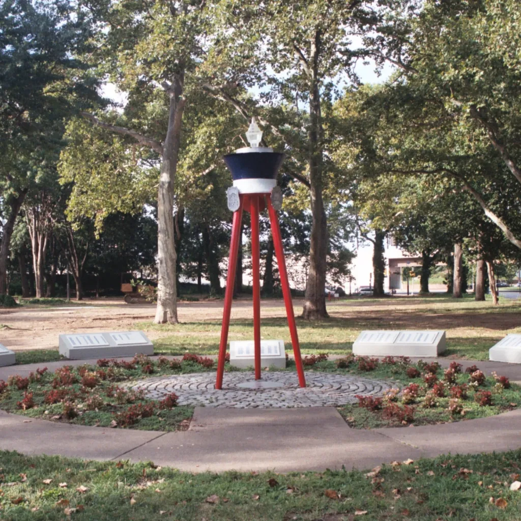 The Living Flame Memorial in Franklin Square, photo taken by Bruce Andersen