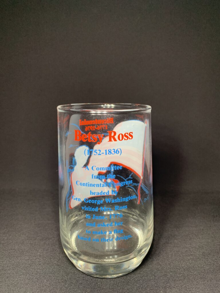 Bicentennial Betsy Drinking Glass Circa. 1976
