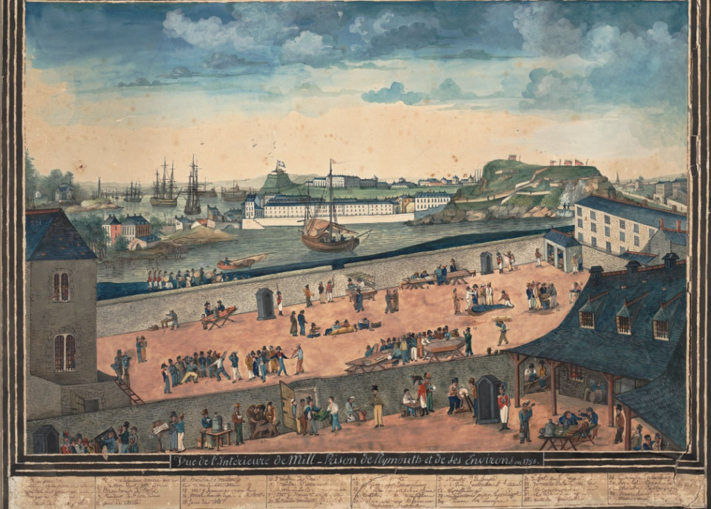 Painting of Old Mill Prison, 1798.